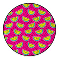 Purple Fancy Watermelon Pattern Print Round Floor Mat