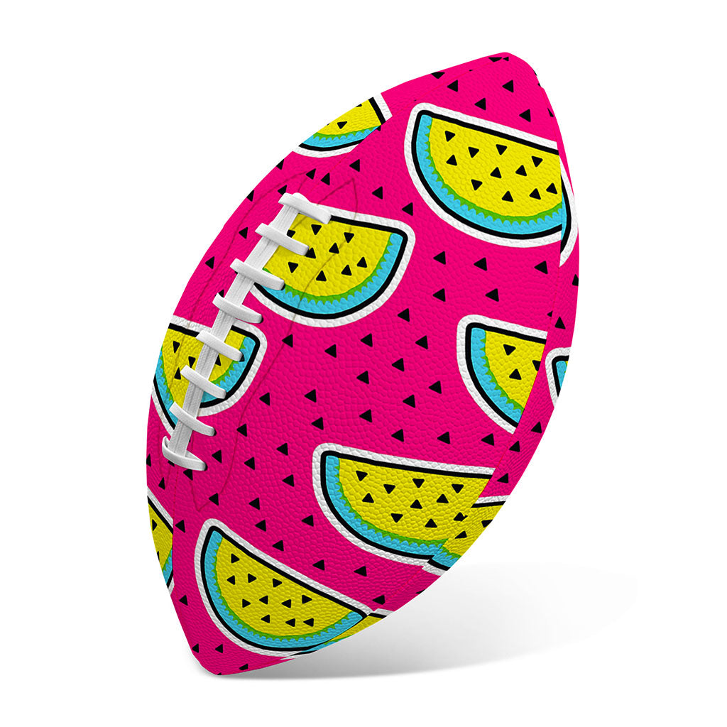 Purple Fancy Watermelon Pattern Print Rugby Ball