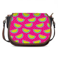 Purple Fancy Watermelon Pattern Print Saddle Bag