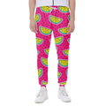 Purple Fancy Watermelon Pattern Print Joggers