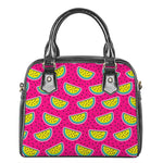Purple Fancy Watermelon Pattern Print Shoulder Handbag