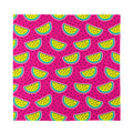 Purple Fancy Watermelon Pattern Print Silk Bandana