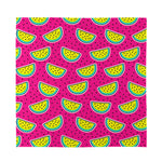 Purple Fancy Watermelon Pattern Print Silk Bandana