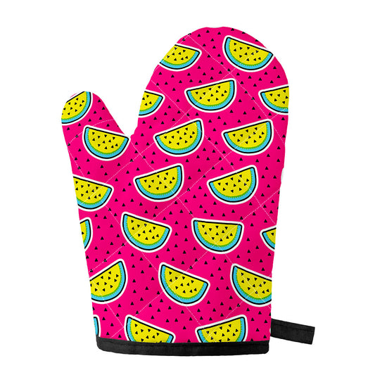 Purple Fancy Watermelon Pattern Print Single Oven Mitt