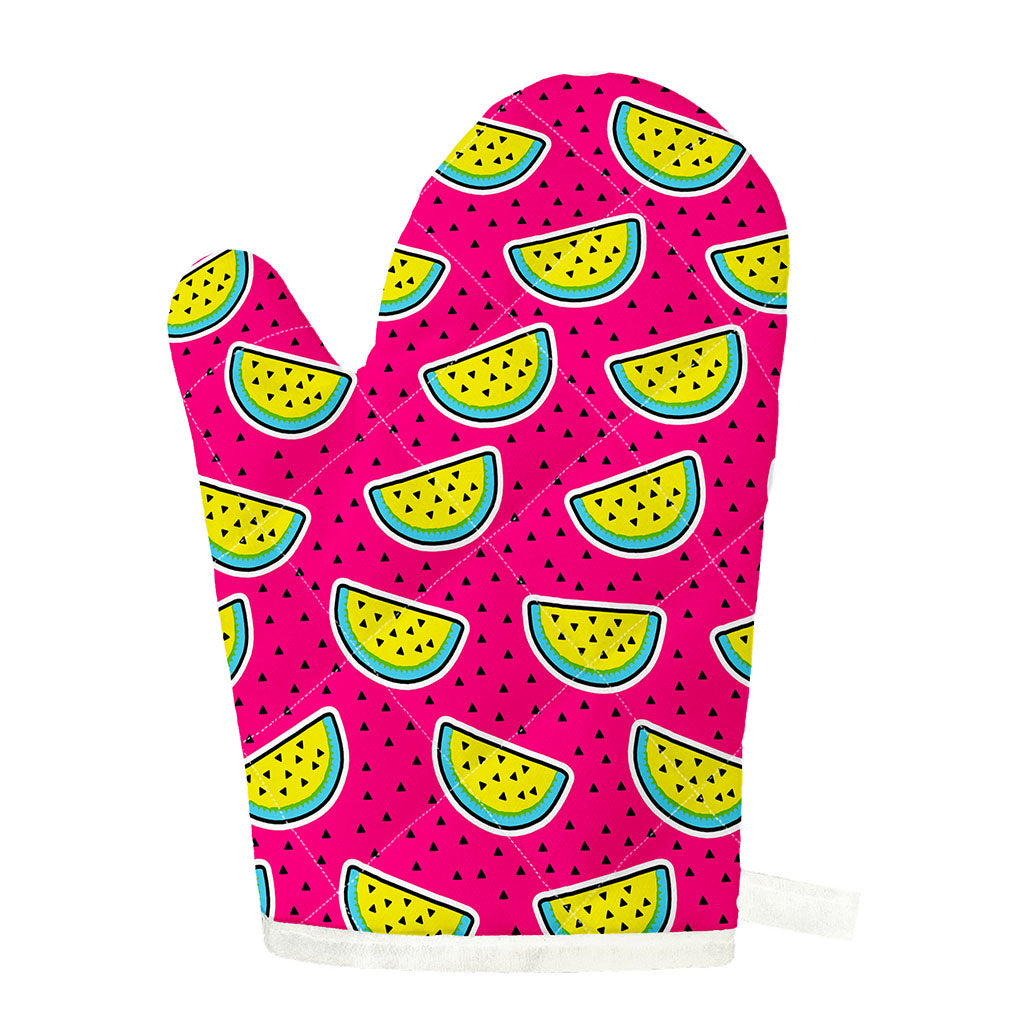 Purple Fancy Watermelon Pattern Print Single Oven Mitt
