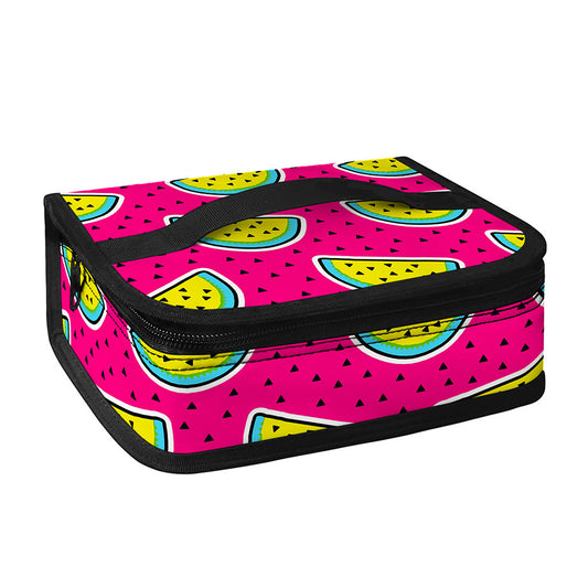 Purple Fancy Watermelon Pattern Print Small Lunch Bag