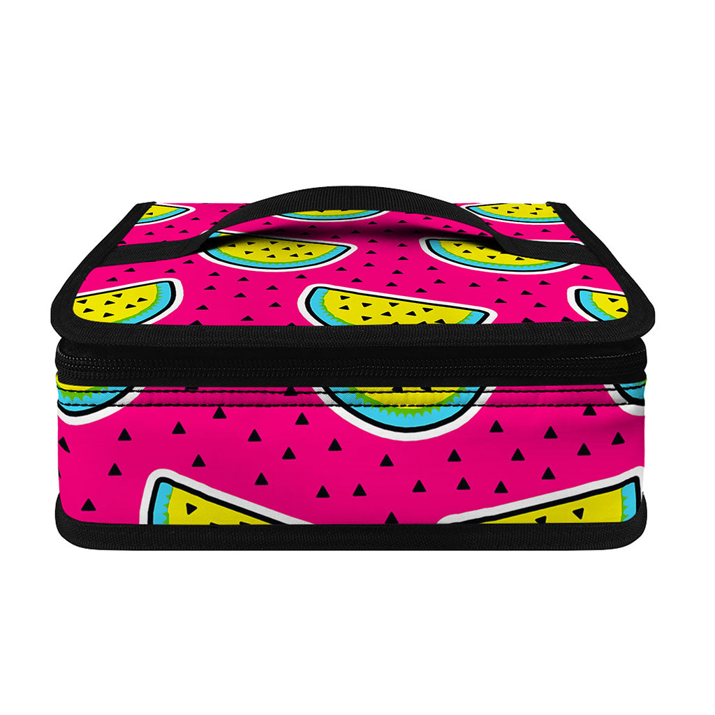 Purple Fancy Watermelon Pattern Print Small Lunch Bag