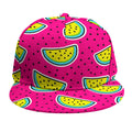 Purple Fancy Watermelon Pattern Print Snapback Cap