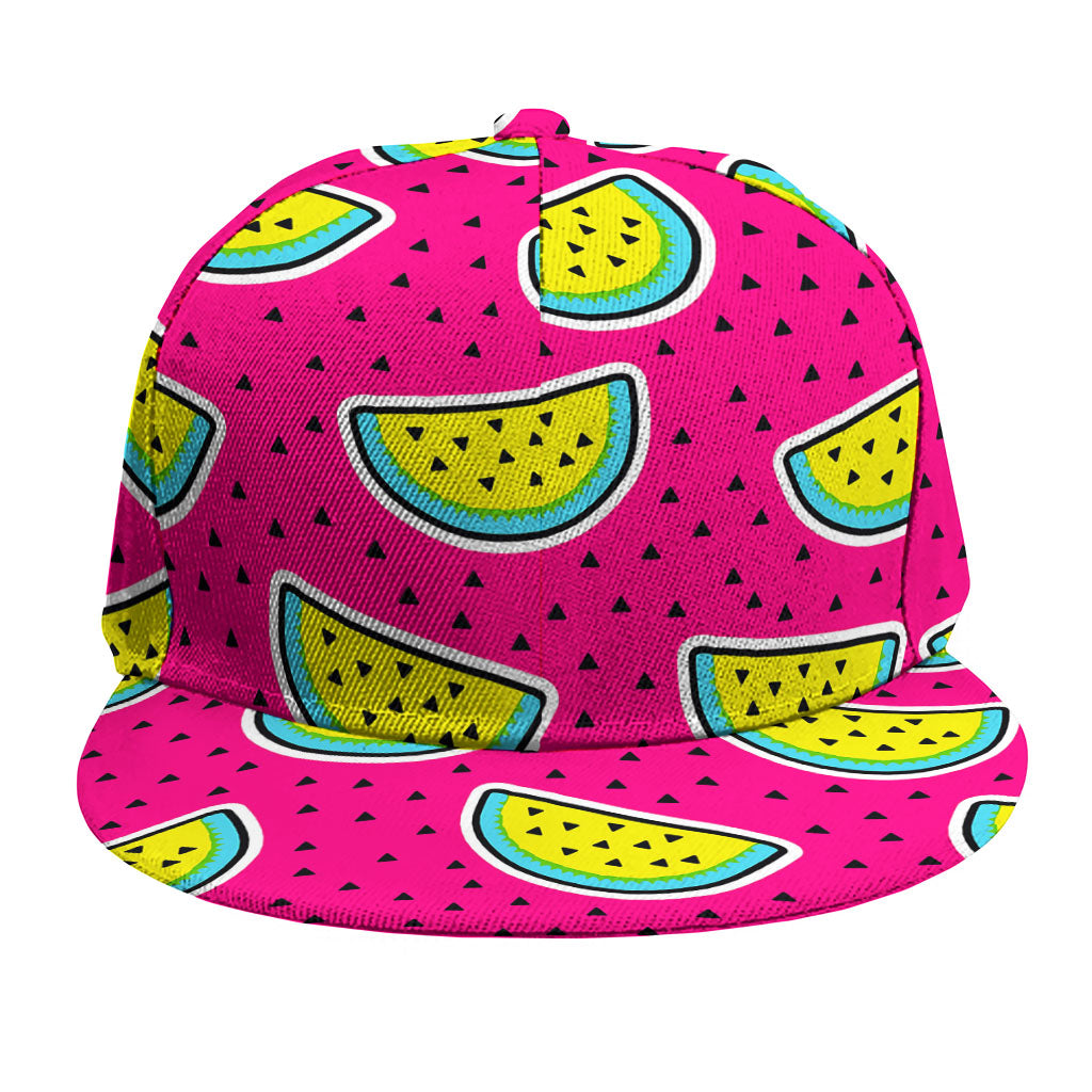 Purple Fancy Watermelon Pattern Print Snapback Cap