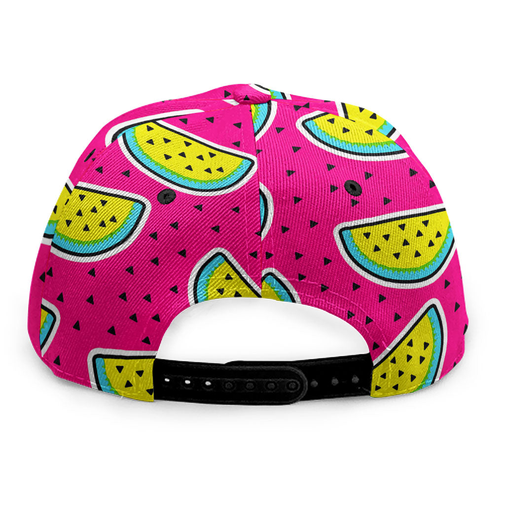 Purple Fancy Watermelon Pattern Print Snapback Cap