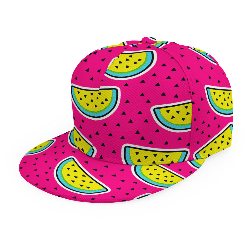 Purple Fancy Watermelon Pattern Print Snapback Cap