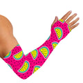 Purple Fancy Watermelon Pattern Print Sun Protection Arm Sleeves