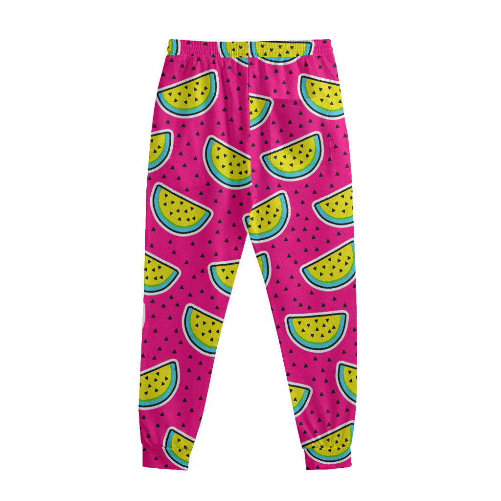 Purple Fancy Watermelon Pattern Print Sweatpants