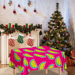 Purple Fancy Watermelon Pattern Print Tablecloth