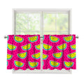 Purple Fancy Watermelon Pattern Print Tier Curtains
