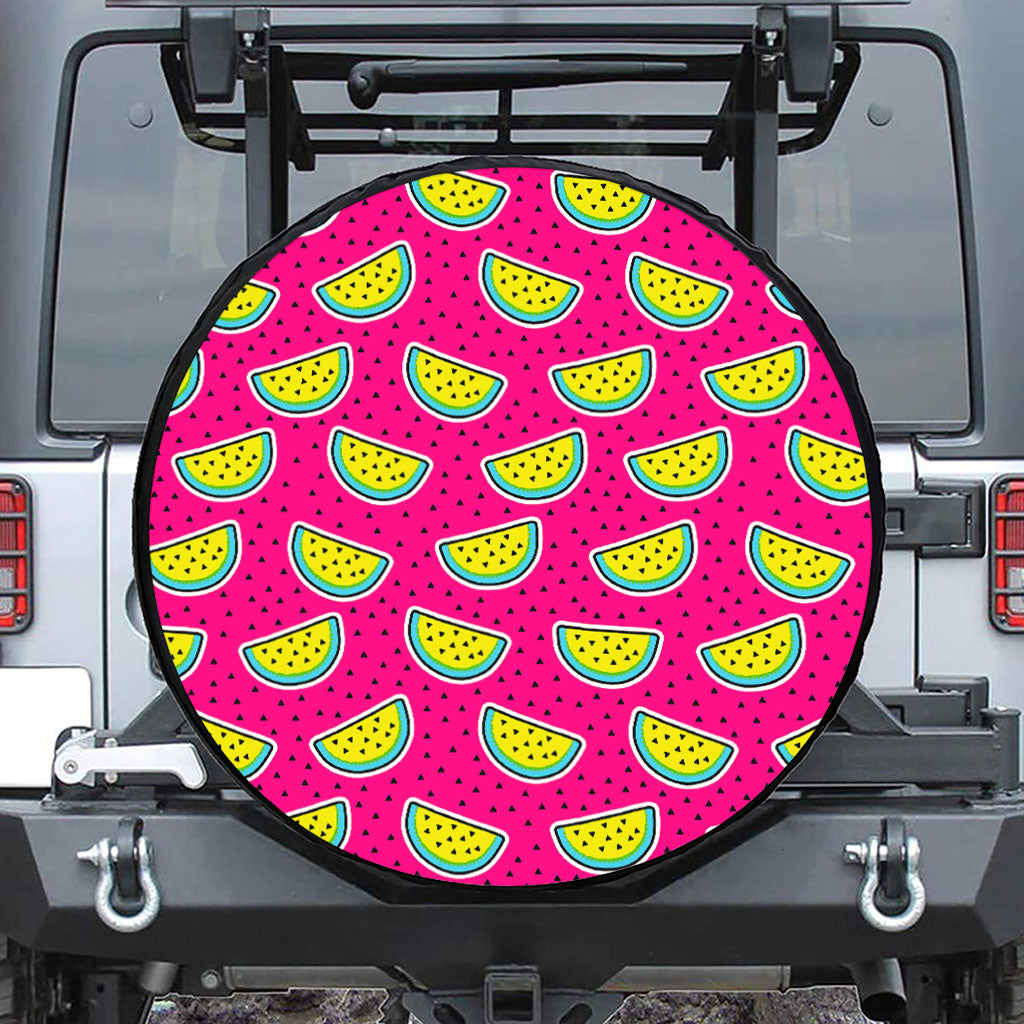 Purple Fancy Watermelon Pattern Print Tire Cover