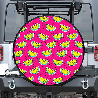 Purple Fancy Watermelon Pattern Print Tire Cover
