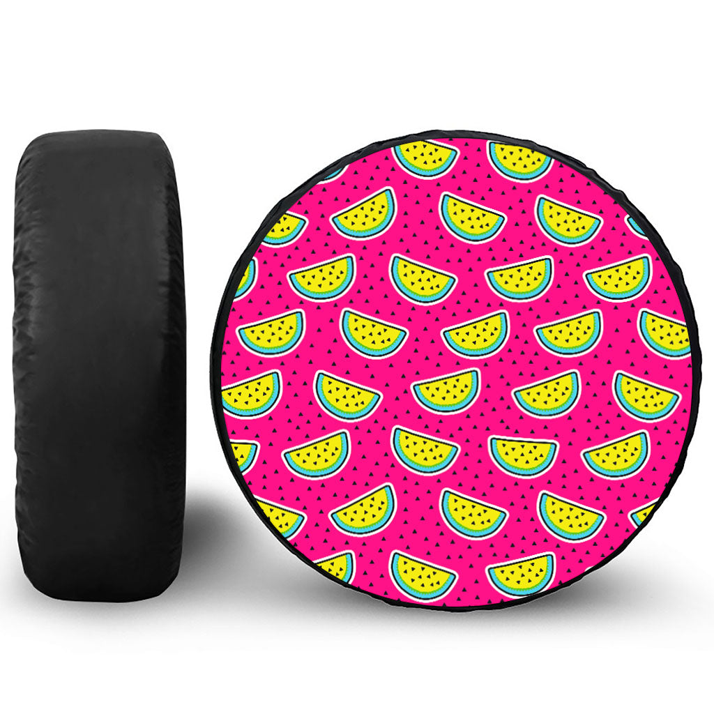 Purple Fancy Watermelon Pattern Print Tire Cover