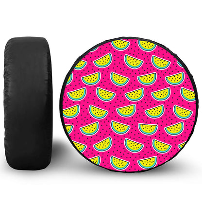 Purple Fancy Watermelon Pattern Print Tire Cover