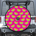 Purple Fancy Watermelon Pattern Print Tire Cover With Camera Hole