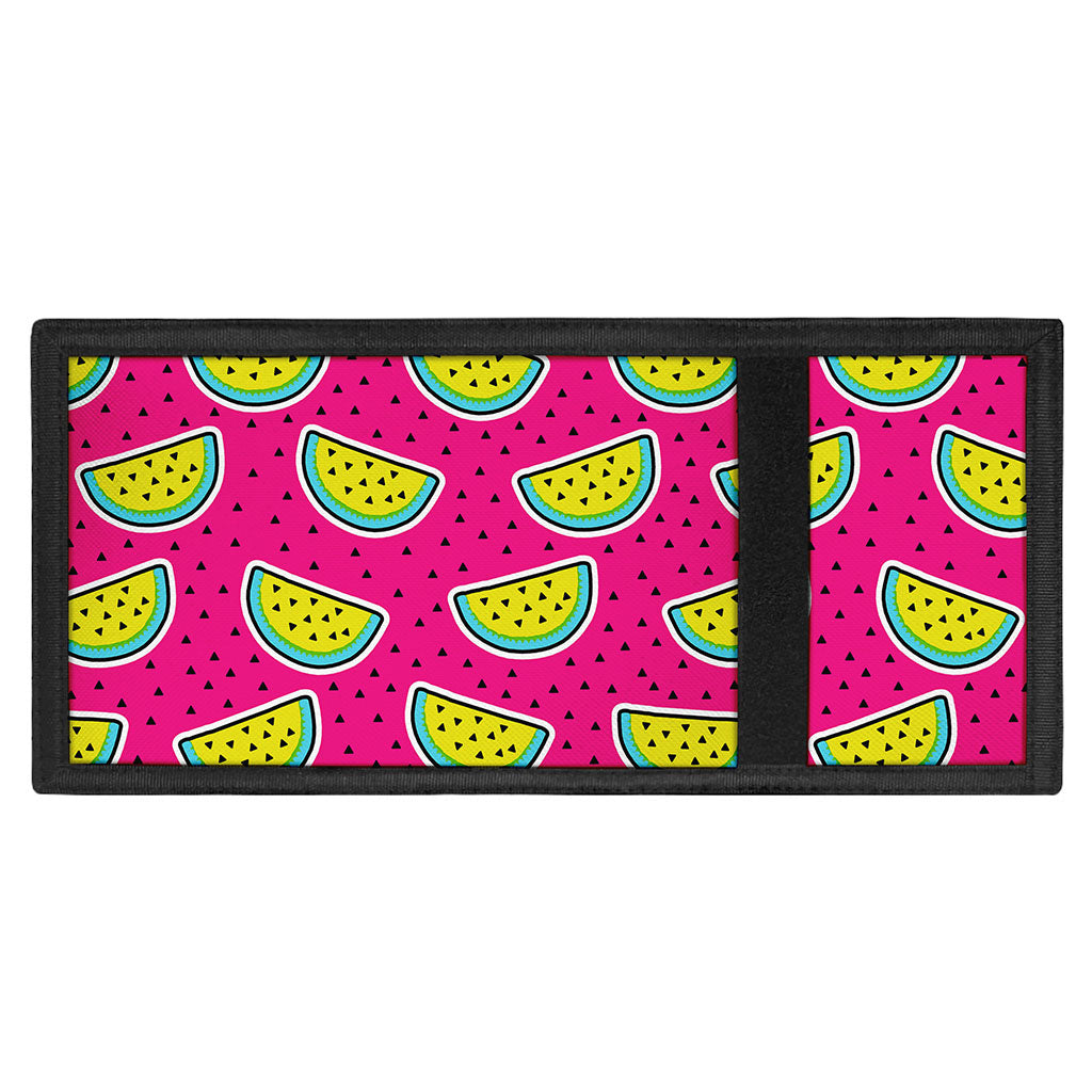 Purple Fancy Watermelon Pattern Print Trifold Wallet