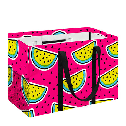 Purple Fancy Watermelon Pattern Print Utility Tote Bag
