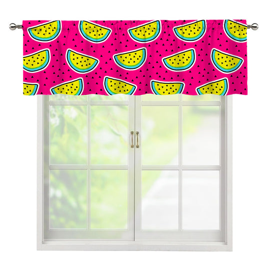 Purple Fancy Watermelon Pattern Print Window Valance