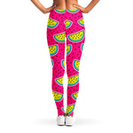 Purple Fancy Watermelon Pattern Print Women's Leggings