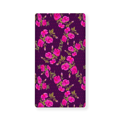 Purple Floral Flower Pattern Print Baby Crib Sheet