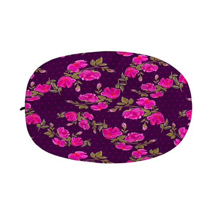 Purple Floral Flower Pattern Print Car Side Mirror Covers
