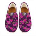 Purple Floral Flower Pattern Print Casual Shoes