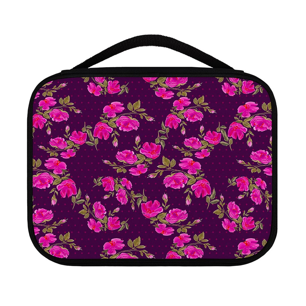 Purple Floral Flower Pattern Print Classic Bible Case