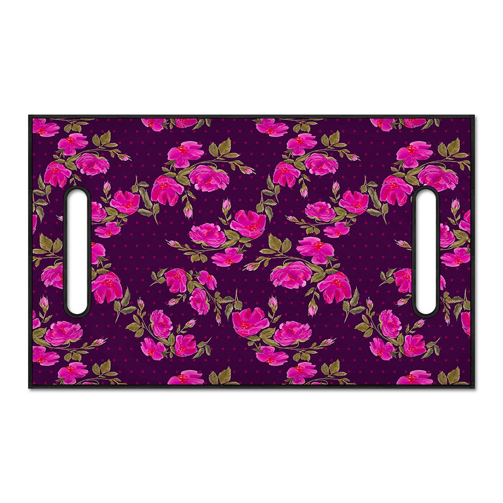 Purple Floral Flower Pattern Print Golf Cart Seat Cover