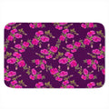 Purple Floral Flower Pattern Print Indoor Door Mat