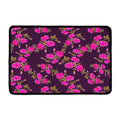 Purple Floral Flower Pattern Print Kitchen Mat