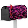 Purple Floral Flower Pattern Print Mailbox Cover
