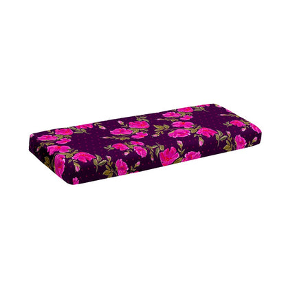 Purple Floral Flower Pattern Print Piano Keyboard Cover