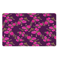 Purple Floral Flower Pattern Print Polyester Doormat