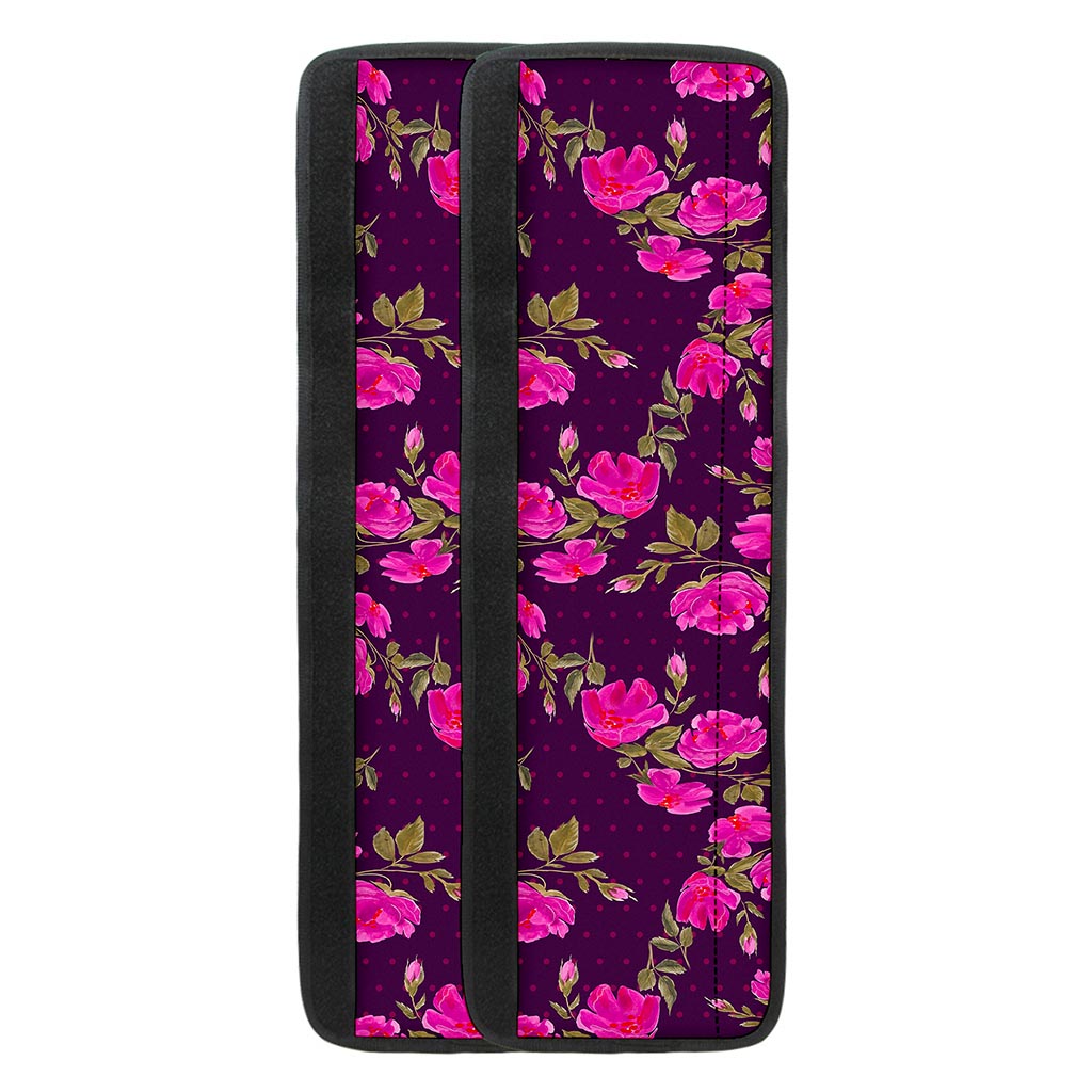 Purple Floral Flower Pattern Print Refrigerator Handle Covers