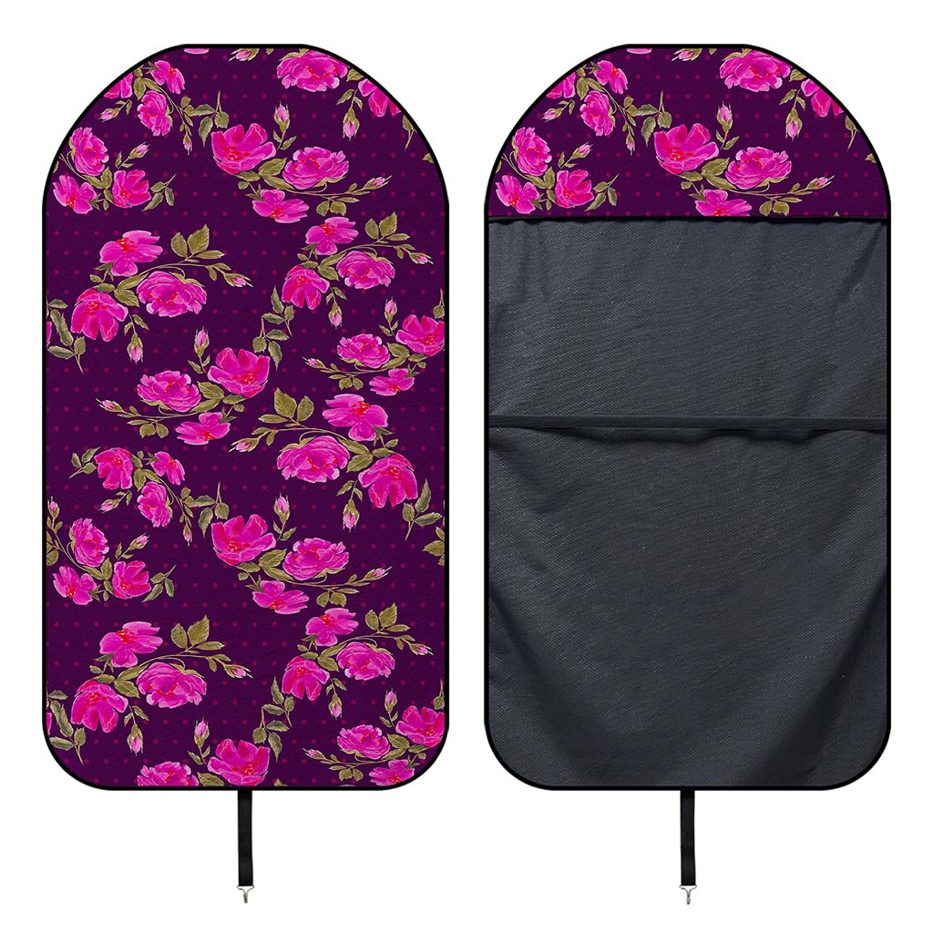 Purple Floral Flower Pattern Print Waterproof Car Seat Cover
