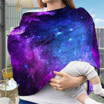 Purple Galaxy Space Blue Starfield Print Baby Seat Cover