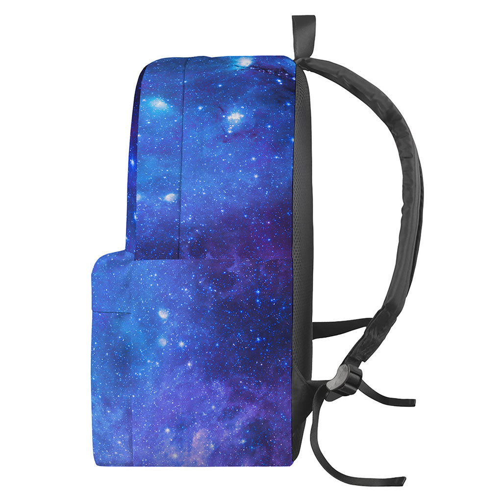 Purple Galaxy Space Blue Starfield Print Backpack