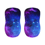 Purple Galaxy Space Blue Starfield Print Bar Stool Covers