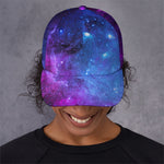 Purple Galaxy Space Blue Starfield Print Baseball Cap