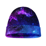 Purple Galaxy Space Blue Starfield Print Beanie