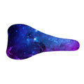 Purple Galaxy Space Blue Starfield Print Bicycle Seat Cover