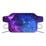 Purple Galaxy Space Blue Starfield Print Car Windshield Snow Cover