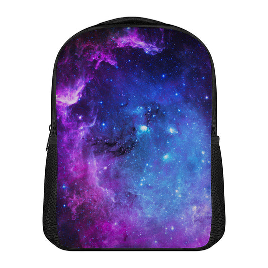 Purple Galaxy Space Blue Starfield Print Casual Backpack