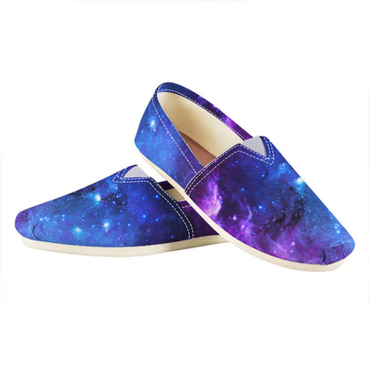 Purple Galaxy Space Blue Starfield Print Casual Shoes