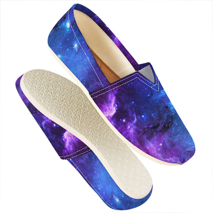 Purple Galaxy Space Blue Starfield Print Casual Shoes